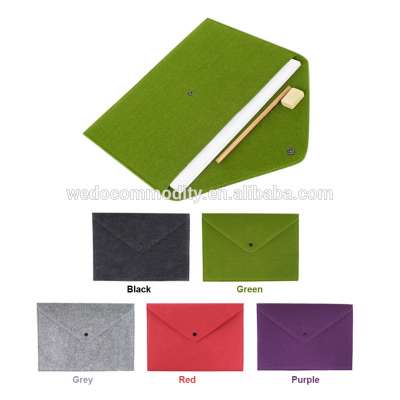 A4 Felt fastener document bag hard cover file envelope folder wholesale