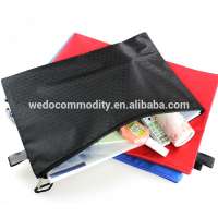 Double sided zippers pockets folder bag A4 waterproof bags for document