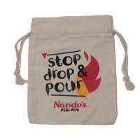 Promotional shopping cotton drawstring bag