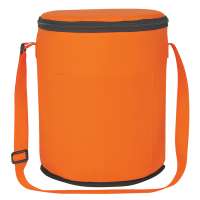 Custom printed orange 4 bottle wine cooler bag