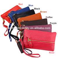 Genuine leather clutch purse coin bag wallet for women custom key pouch