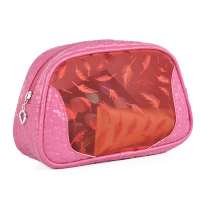 Shaped cosmetic bag mesh qualited makeup bag semitransparent toiletry bag