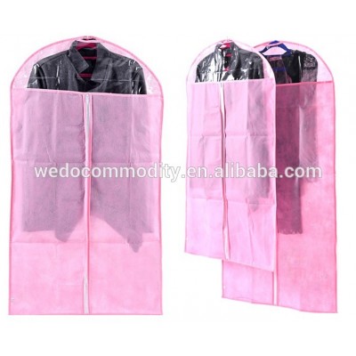 garment suit cover wholesale custom pink suit bag with clear window many colors bag available