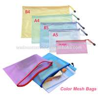 A3,A4,A5,A6,B4,B5 etc,customized Colors Plastic file folder zipper document bag wholesale